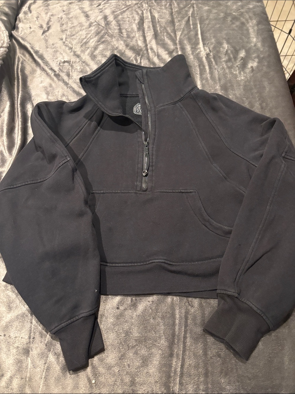 Black Lululemon Half-Zip Pullover Sweatshirt